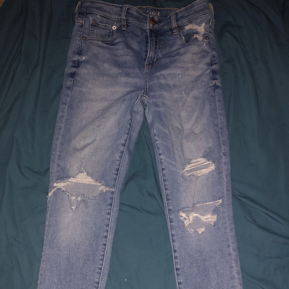 High waisted ripped jeans (worn once)